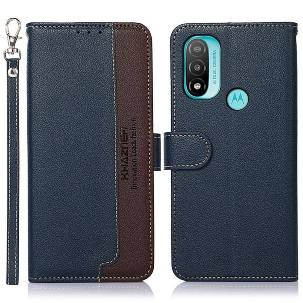 Flip Case Für Moto E40 / E30 / E20 Liche Style Rfid Khazneh