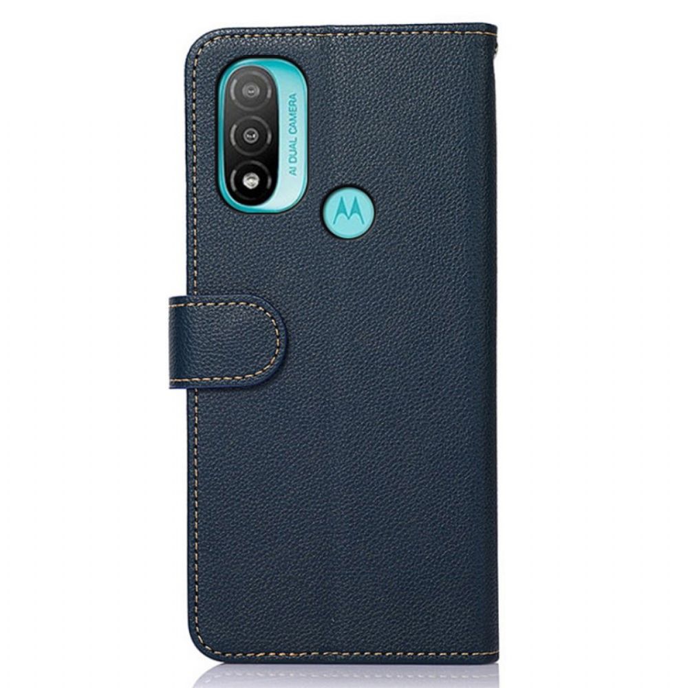 Flip Case Für Moto E40 / E30 / E20 Liche Style Rfid Khazneh