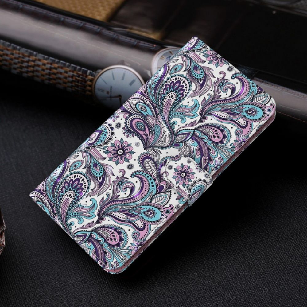 Flip Case Für Moto E40 / E30 / E20 Paisley-muster