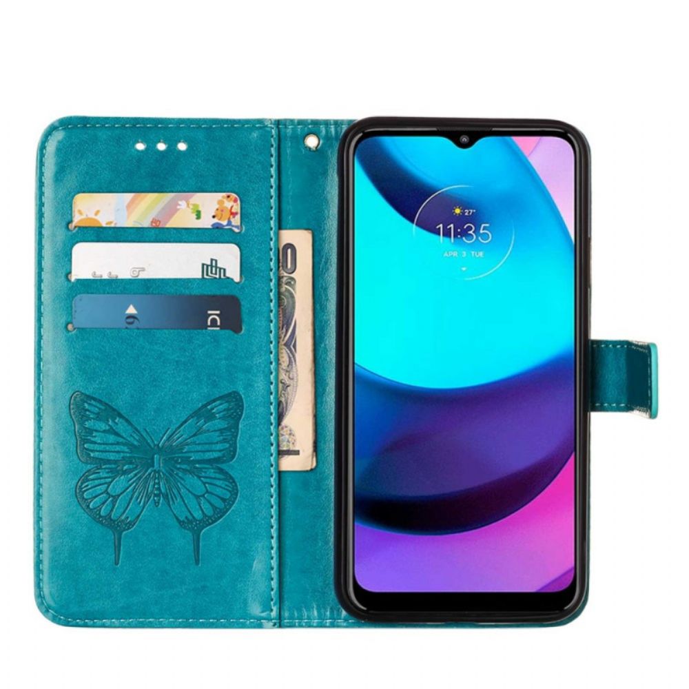 Flip Case Für Moto E40 / E30 / E20 Schmetterlingsdesign