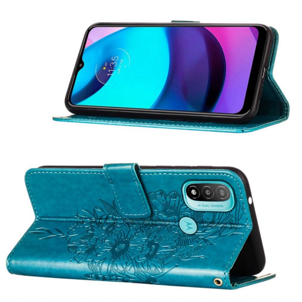 Flip Case Für Moto E40 / E30 / E20 Schmetterlingsdesign