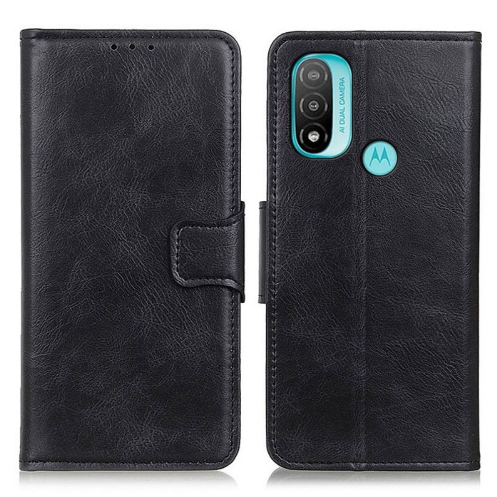 Flip Case Für Moto E40 / E30 / E20 Wendeverschluss Lederoptik