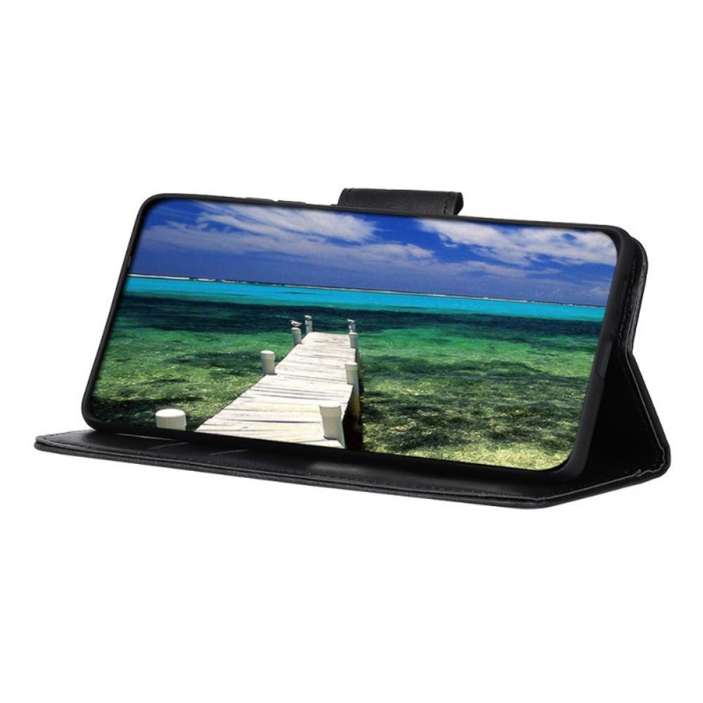 Flip Case Für Moto E40 / E30 / E20 Wendeverschluss Lederoptik