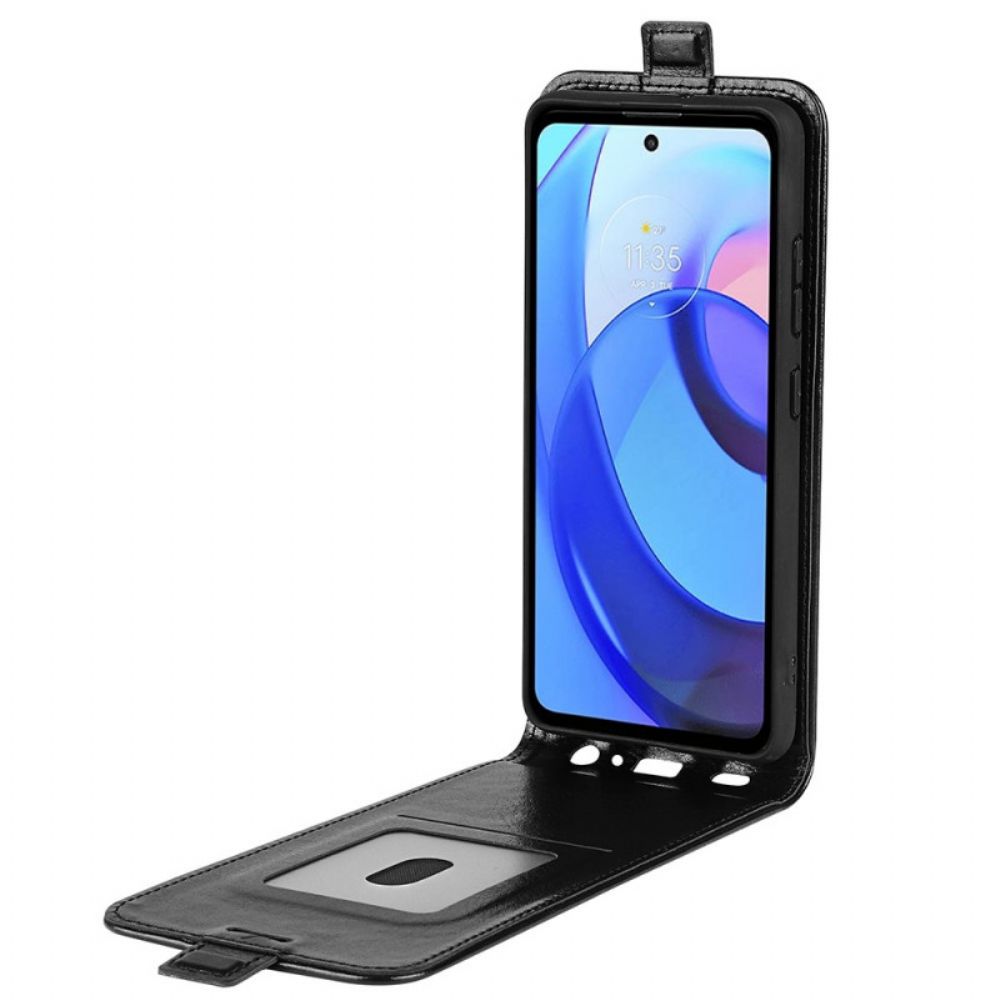 Lederhüllen Für Moto E40 / E30 / E20 Flip Case Retro-faltung