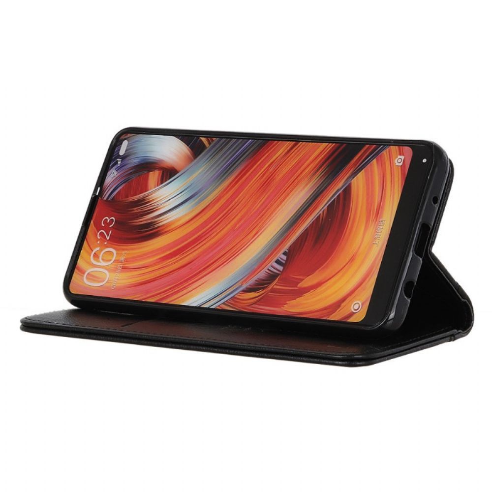 Schutzhülle Für Moto E40 / E30 / E20 Flip Case Elegance Litschi-spaltleder