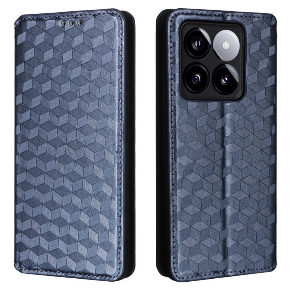 Flip Case Xiaomi 14t 3d-würfel