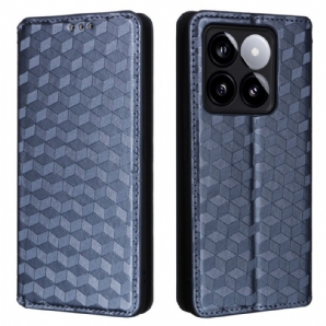 Flip Case Xiaomi 14t 3d-würfel