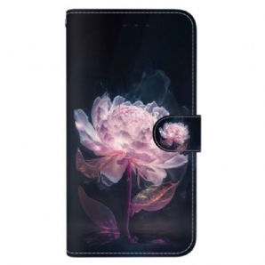 Lederhüllen Xiaomi 14t Violette Pfingstrose