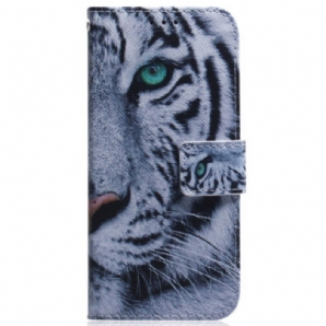 Lederhüllen Xiaomi 14t Weißer Tiger