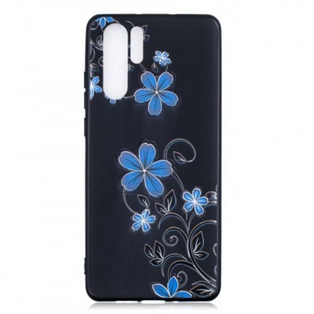 Hülle Für Huawei P30 Pro Blaue Blumen