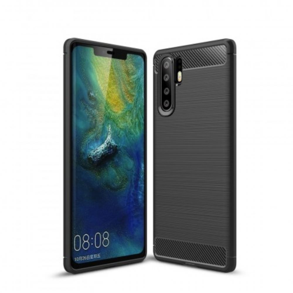 Hülle Für Huawei P30 Pro Gebürstete Kohlefaser