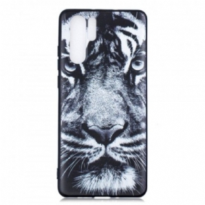 Hülle Für Huawei P30 Pro Schwarzer Und Weißer Tiger