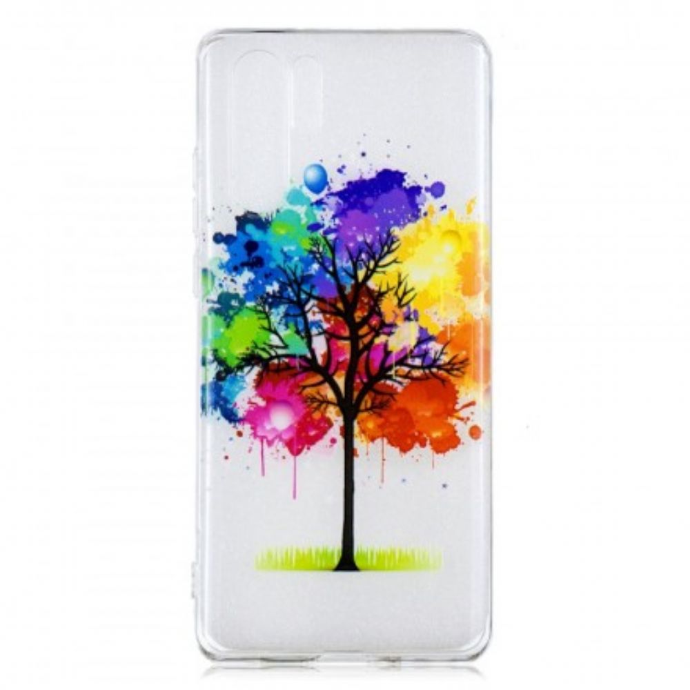 Hülle Für Huawei P30 Pro Transparenter Aquarellbaum