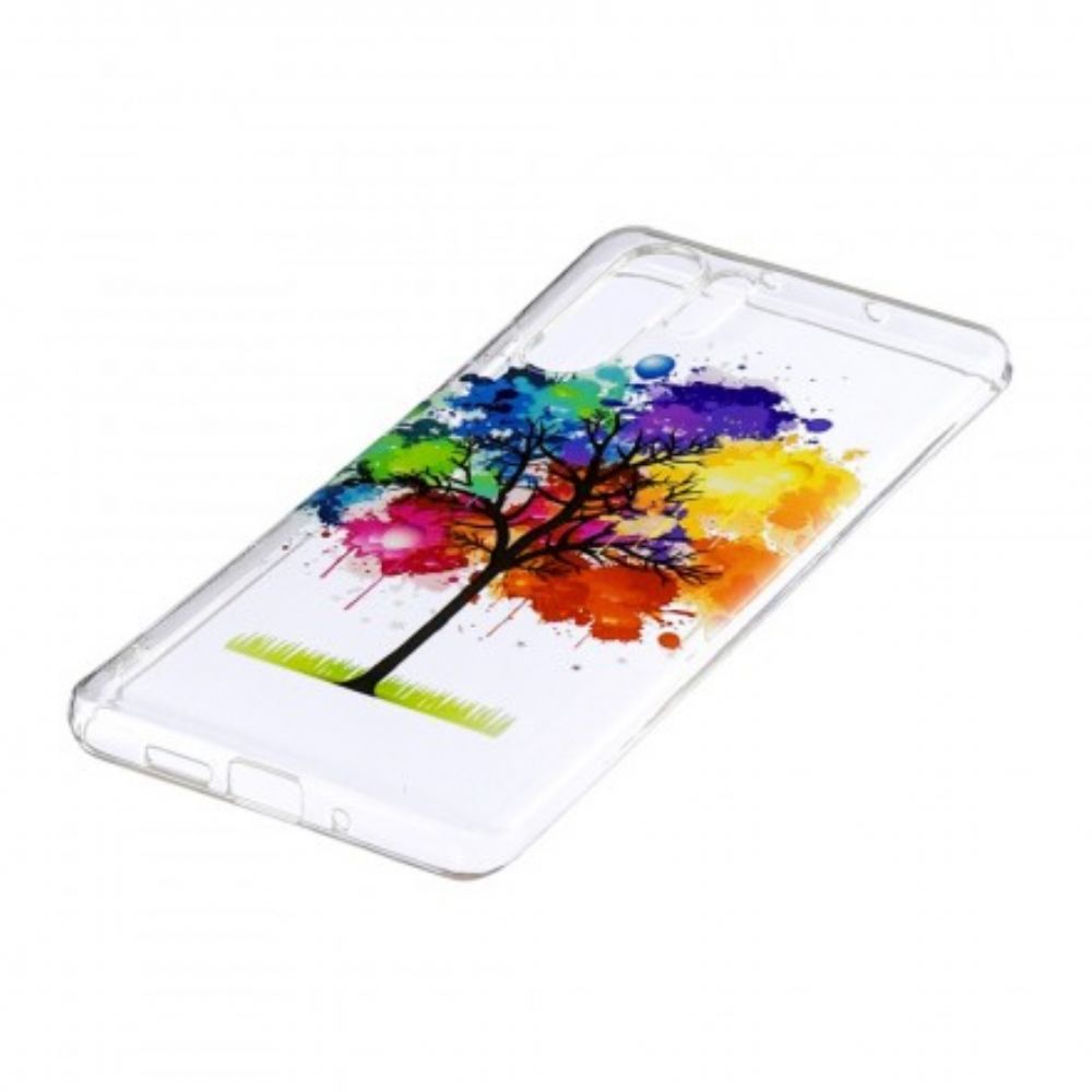 Hülle Für Huawei P30 Pro Transparenter Aquarellbaum