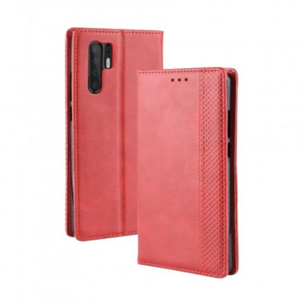 Schutzhülle Für Huawei P30 Pro Flip Case Stilisierter Vintage-ledereffekt