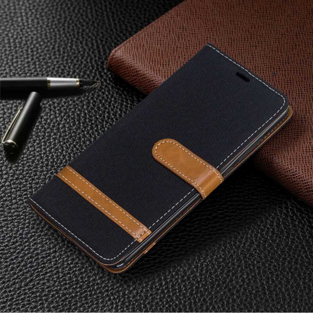 Flip Case Für Xiaomi Mi 9T / Mi 9T Pro Mit Kordel Armband In Stoff- Und Lederoptik