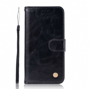 Flip Case Für Xiaomi Mi 9T / Mi 9T Pro Mit Kordel Vintage Kunstlederband