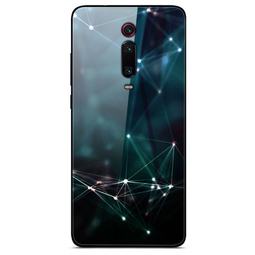 Handyhülle Für Xiaomi Mi 9T / Mi 9T Pro Gehärtetes Glas In Abstrakten Farben