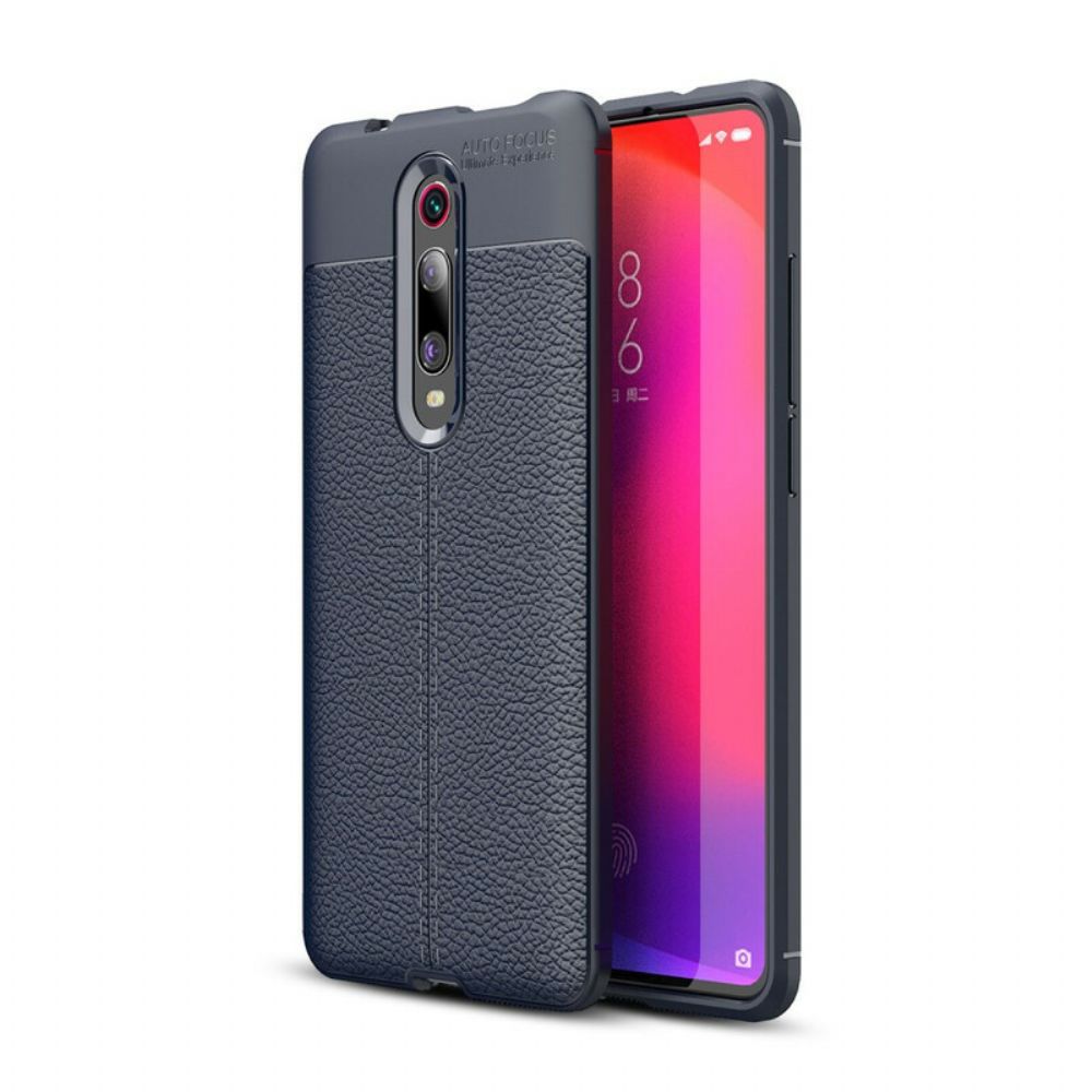 Hülle Für Xiaomi Mi 9T / Mi 9T Pro Doppellinie Litschi-leder-effekt