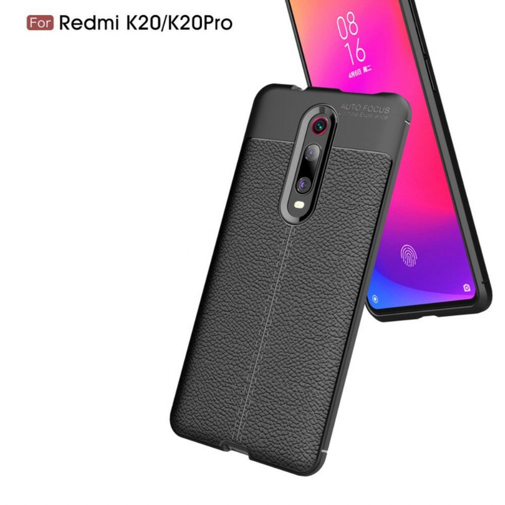 Hülle Für Xiaomi Mi 9T / Mi 9T Pro Doppellinie Litschi-leder-effekt