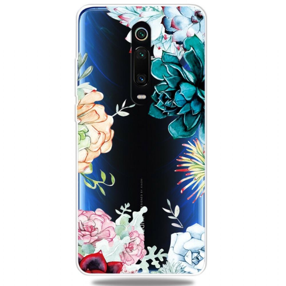 Hülle Für Xiaomi Mi 9T / Mi 9T Pro Nahtlose Aquarellblumen