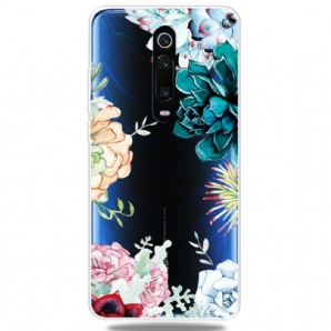 Hülle Für Xiaomi Mi 9T / Mi 9T Pro Nahtlose Aquarellblumen