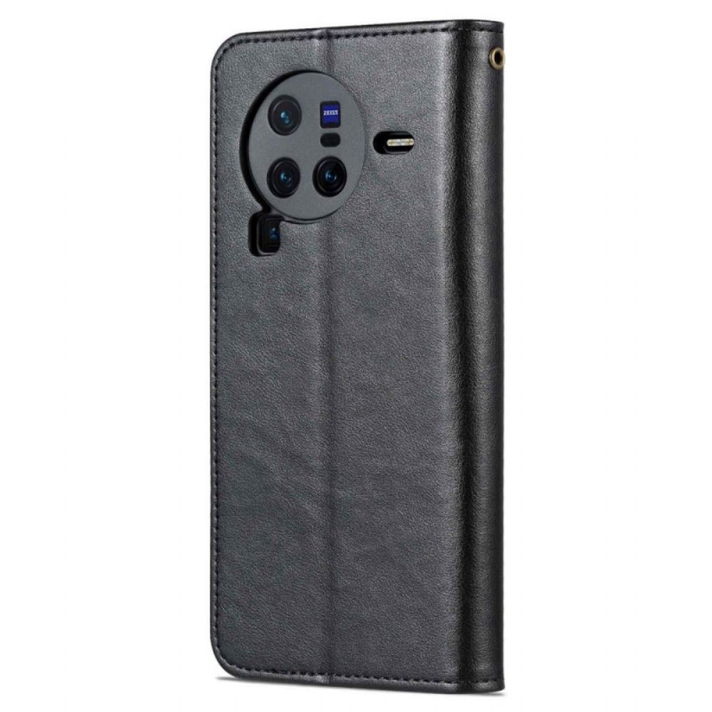 Flip Case Für Vivo X80 Pro Azns Kunstleder