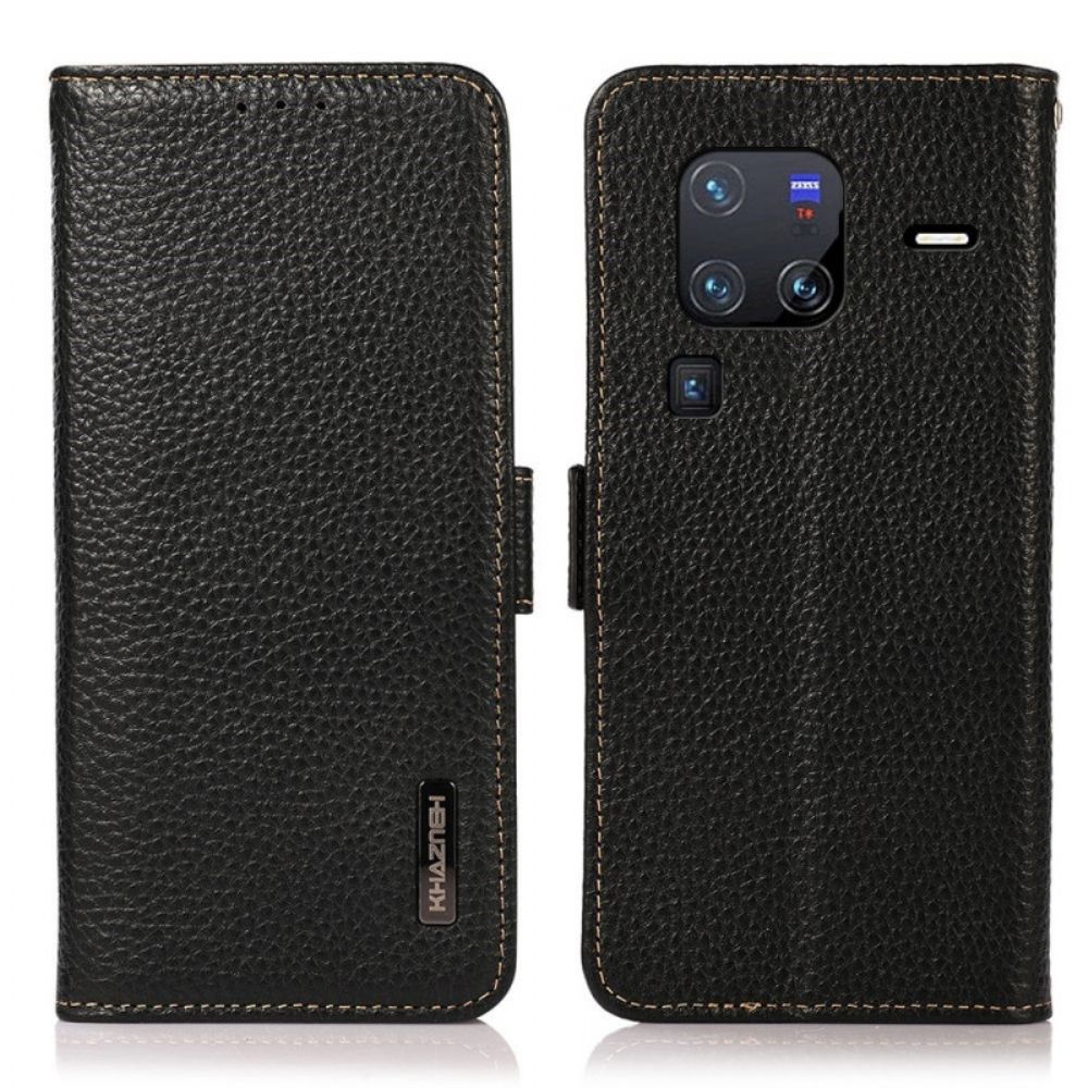 Flip Case Für Vivo X80 Pro Leder Khazneh Rfid