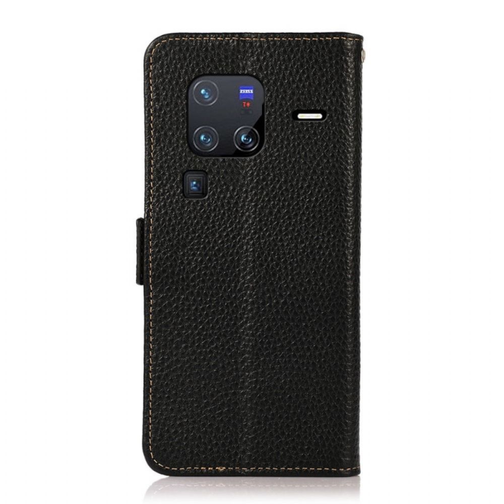 Flip Case Für Vivo X80 Pro Leder Khazneh Rfid