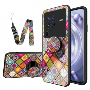 Hülle Für Vivo X80 Pro Magnetischer Patchwork-halter