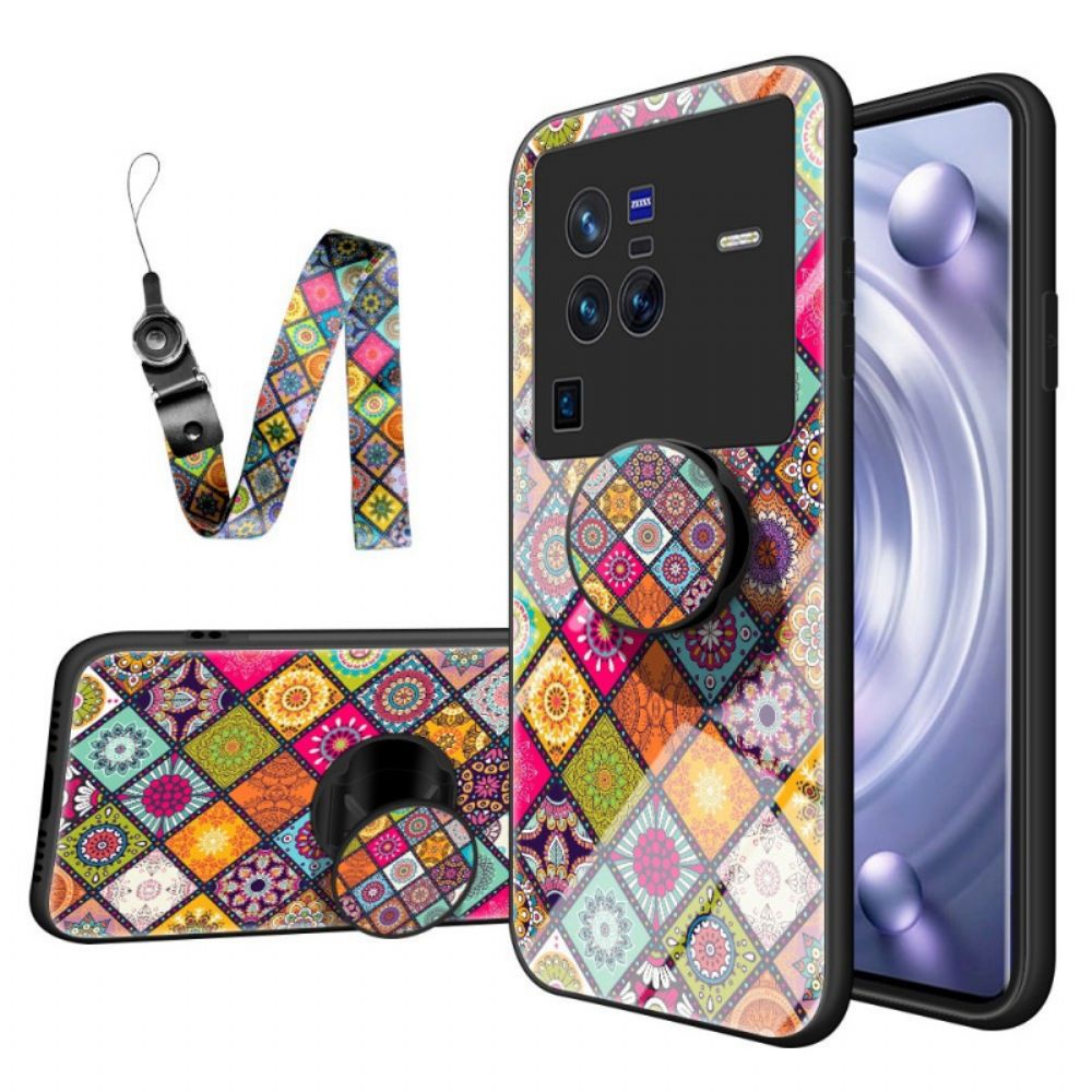 Hülle Für Vivo X80 Pro Magnetischer Patchwork-halter