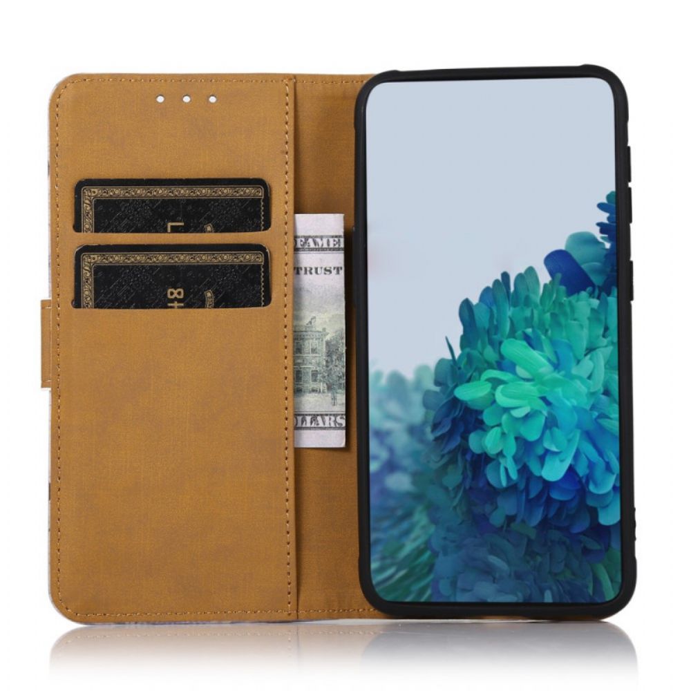 Flip Case Für Samsung Galaxy A03s Eulenpaar Auf Dem Baum