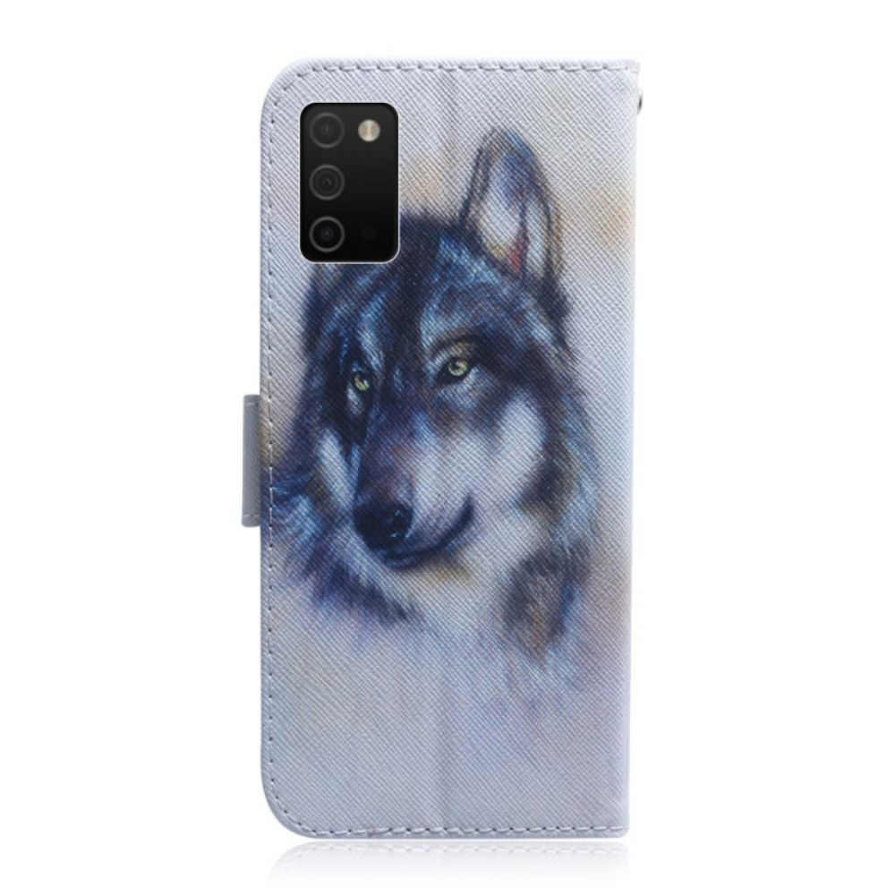 Flip Case Für Samsung Galaxy A03s Hundeblick