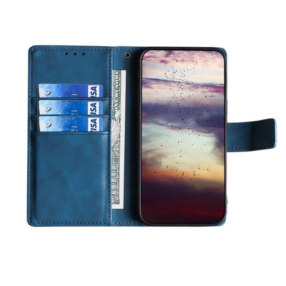 Flip Case Für Samsung Galaxy A03s Krokodilleder-effekt