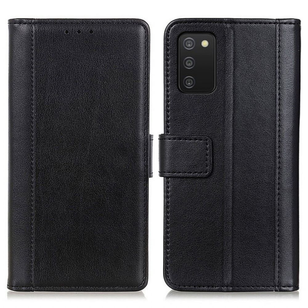 Flip Case Für Samsung Galaxy A03s Stil Leder Eleganz