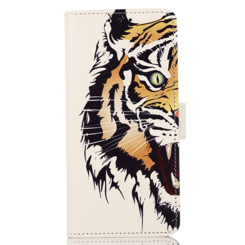 Flip Case Für Samsung Galaxy A03s Wilder Tiger