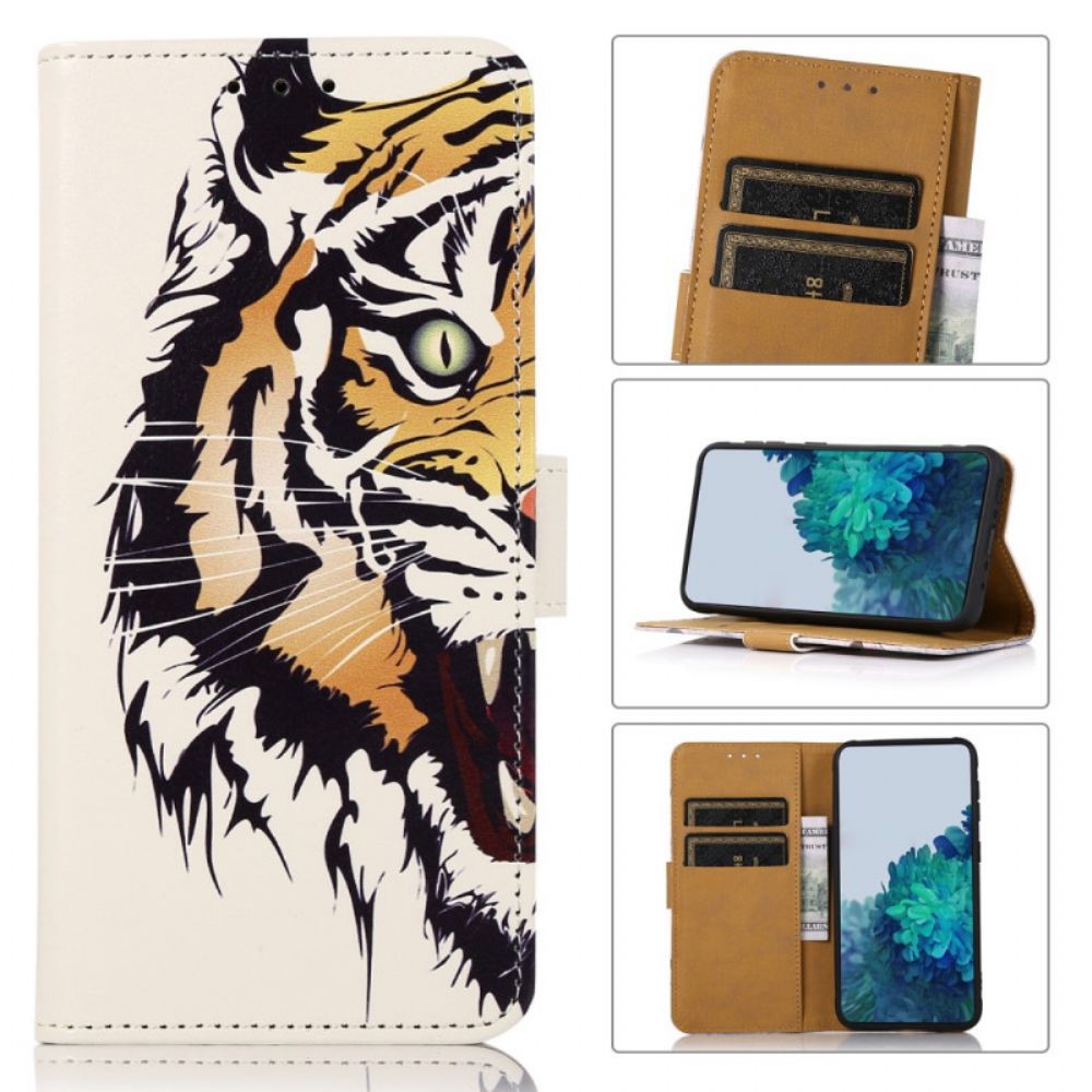 Flip Case Für Samsung Galaxy A03s Wilder Tiger