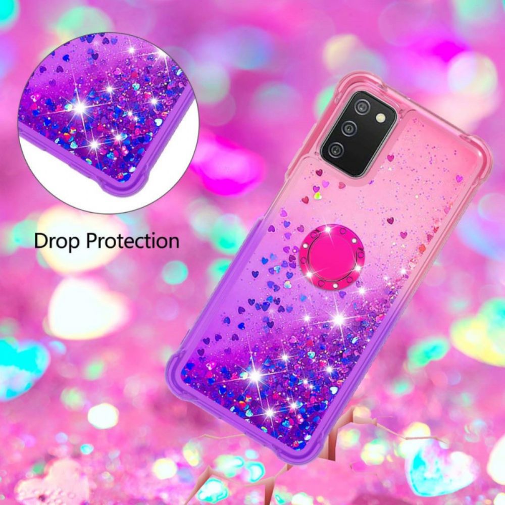 Handyhülle Für Samsung Galaxy A03s Glitzerring-halterung