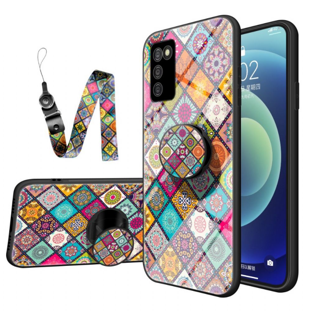 Hülle Für Samsung Galaxy A03s Magnetischer Patchwork-halter