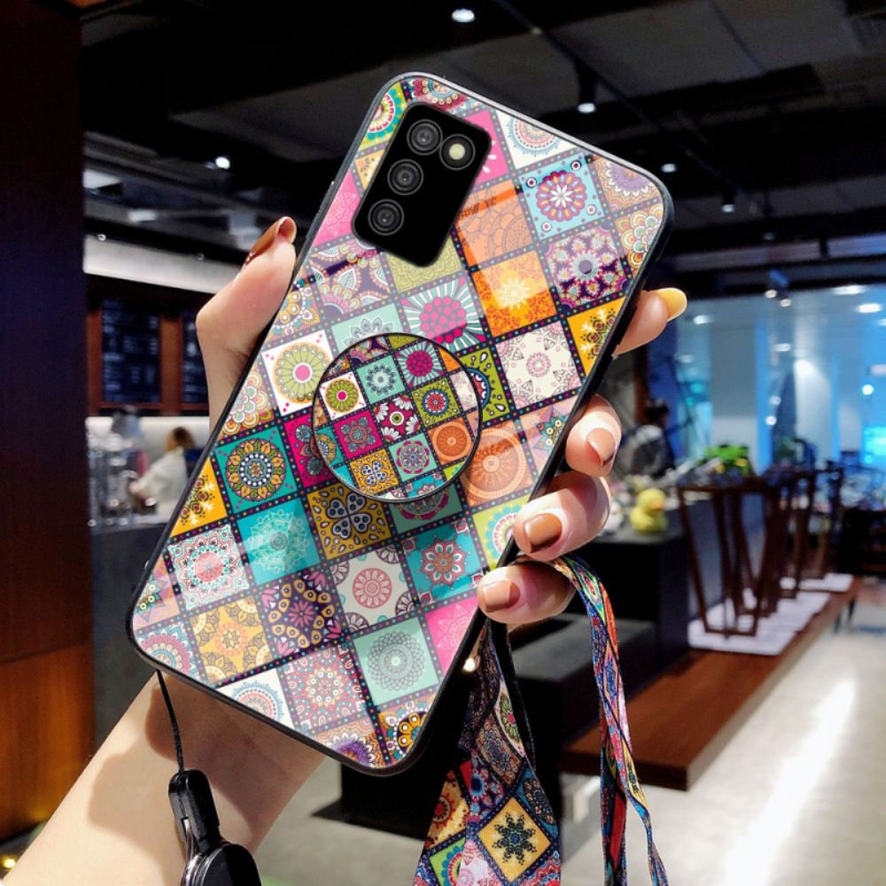 Hülle Für Samsung Galaxy A03s Magnetischer Patchwork-halter