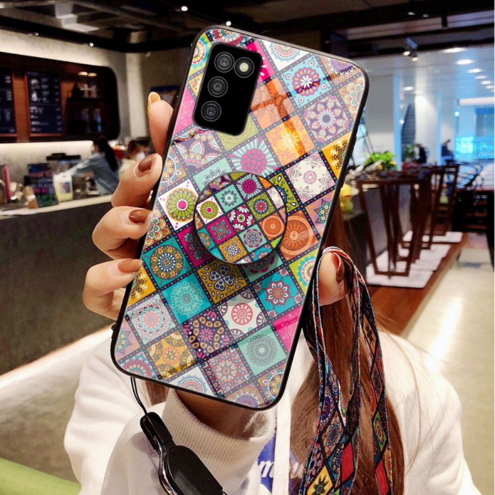 Hülle Für Samsung Galaxy A03s Magnetischer Patchwork-halter