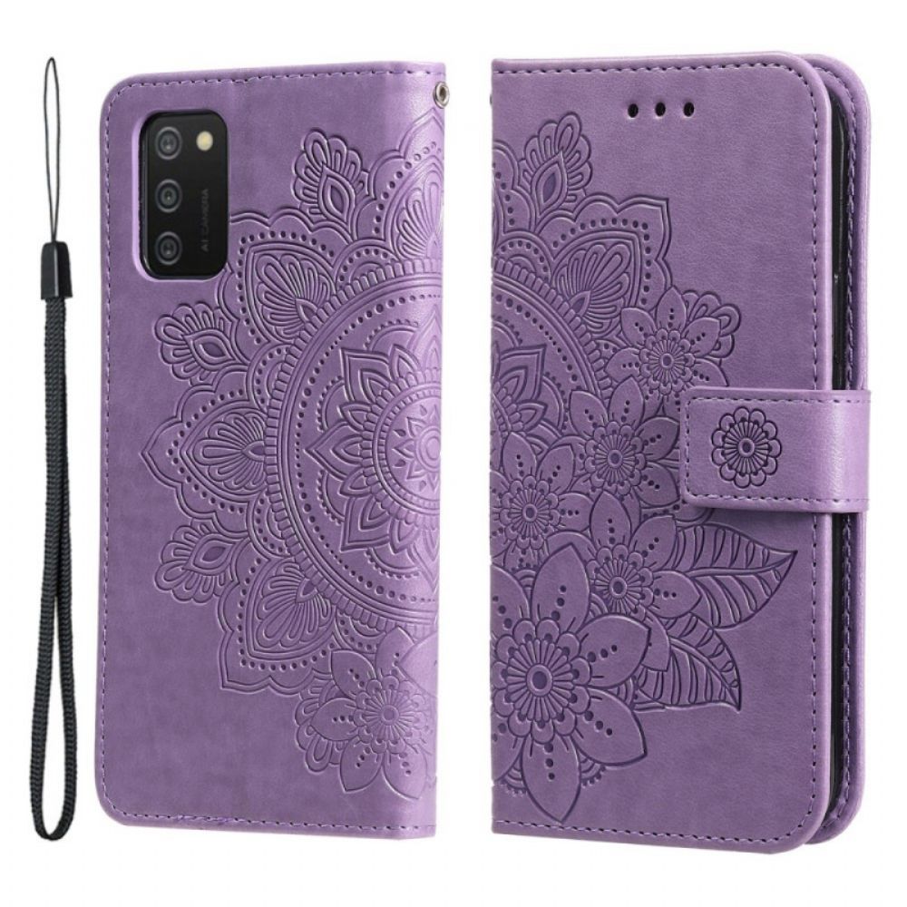 Lederhüllen Für Samsung Galaxy A03s Blumen-mandala