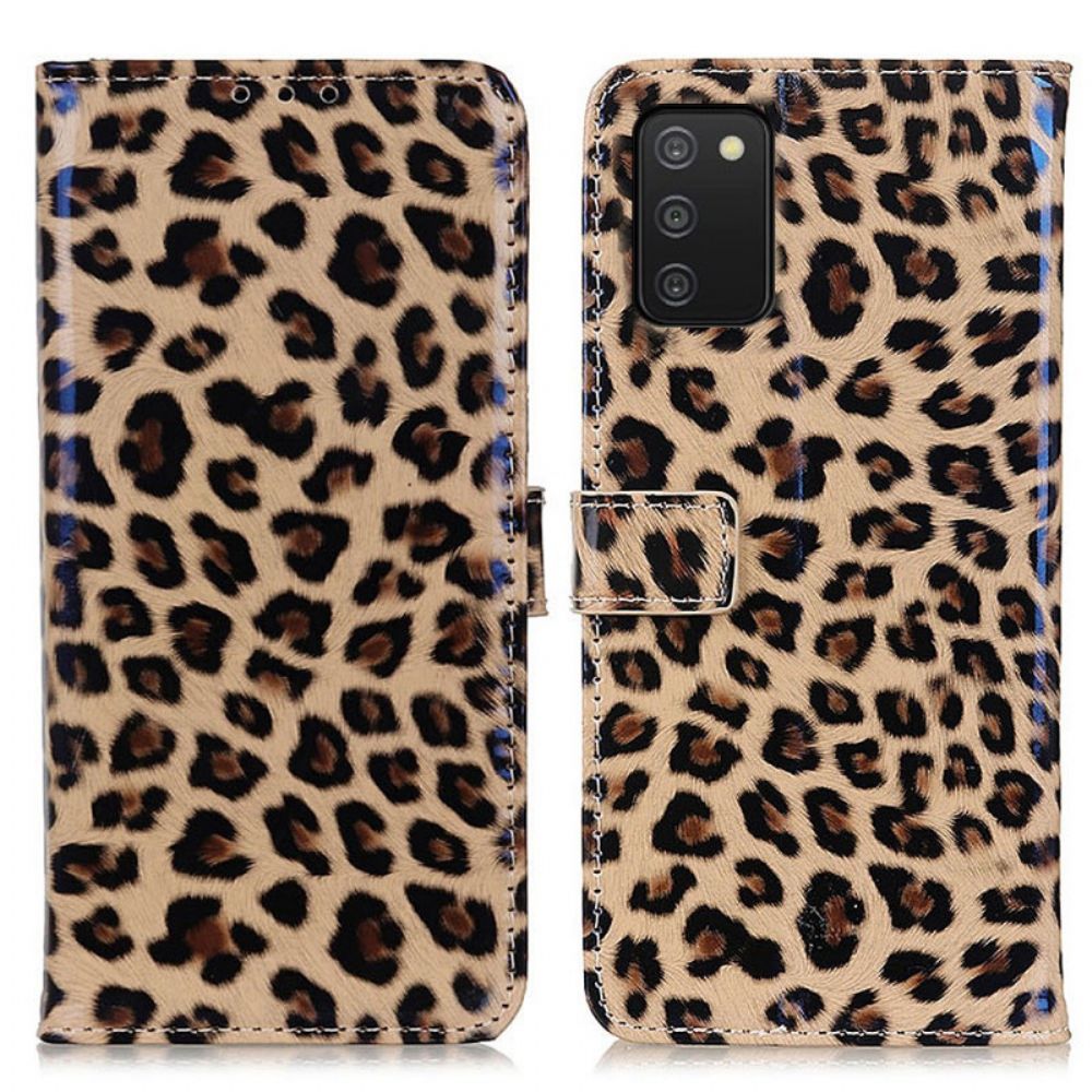 Lederhüllen Für Samsung Galaxy A03s Leopard