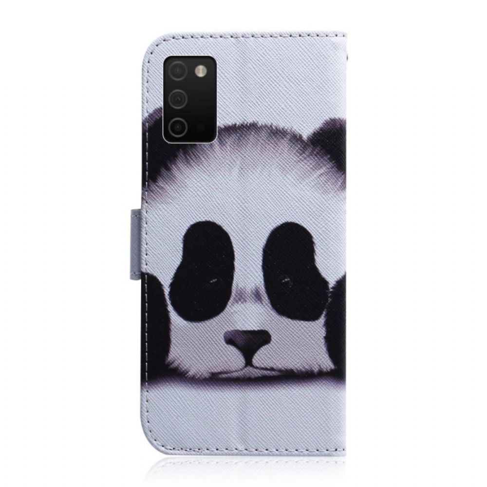 Lederhüllen Für Samsung Galaxy A03s Panda-gesicht