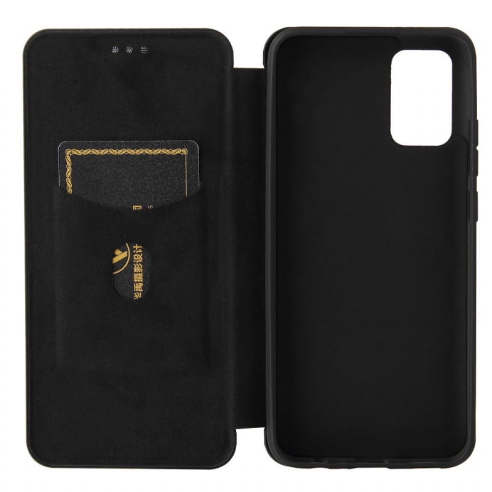 Schutzhülle Für Samsung Galaxy A03s Flip Case Kohlefaser