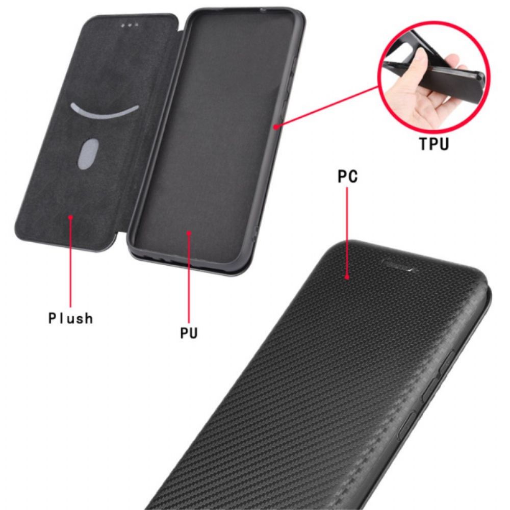 Schutzhülle Für Samsung Galaxy A03s Flip Case Kohlefaser