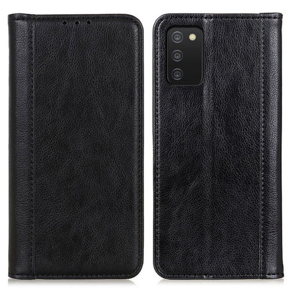 Schutzhülle Für Samsung Galaxy A03s Flip Case Litchi Business Spaltleder