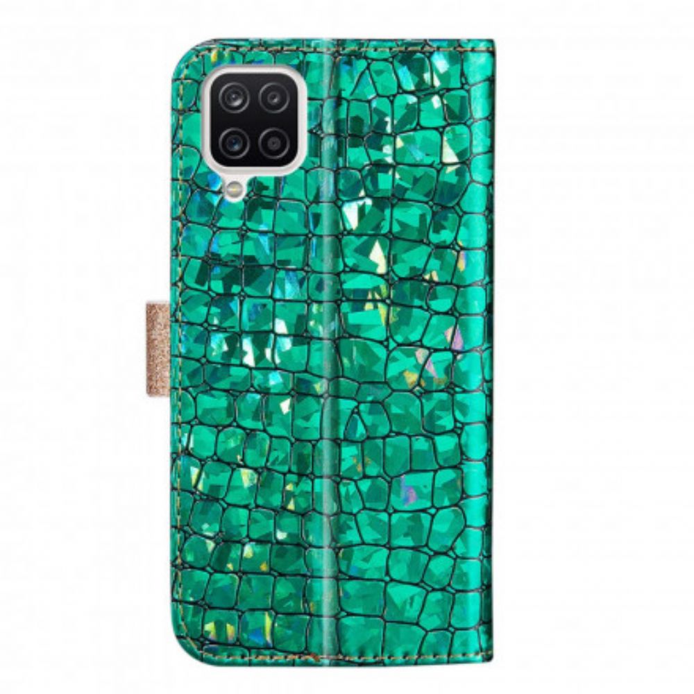 Flip Case Für Samsung Galaxy A22 4G Croc-diamanten