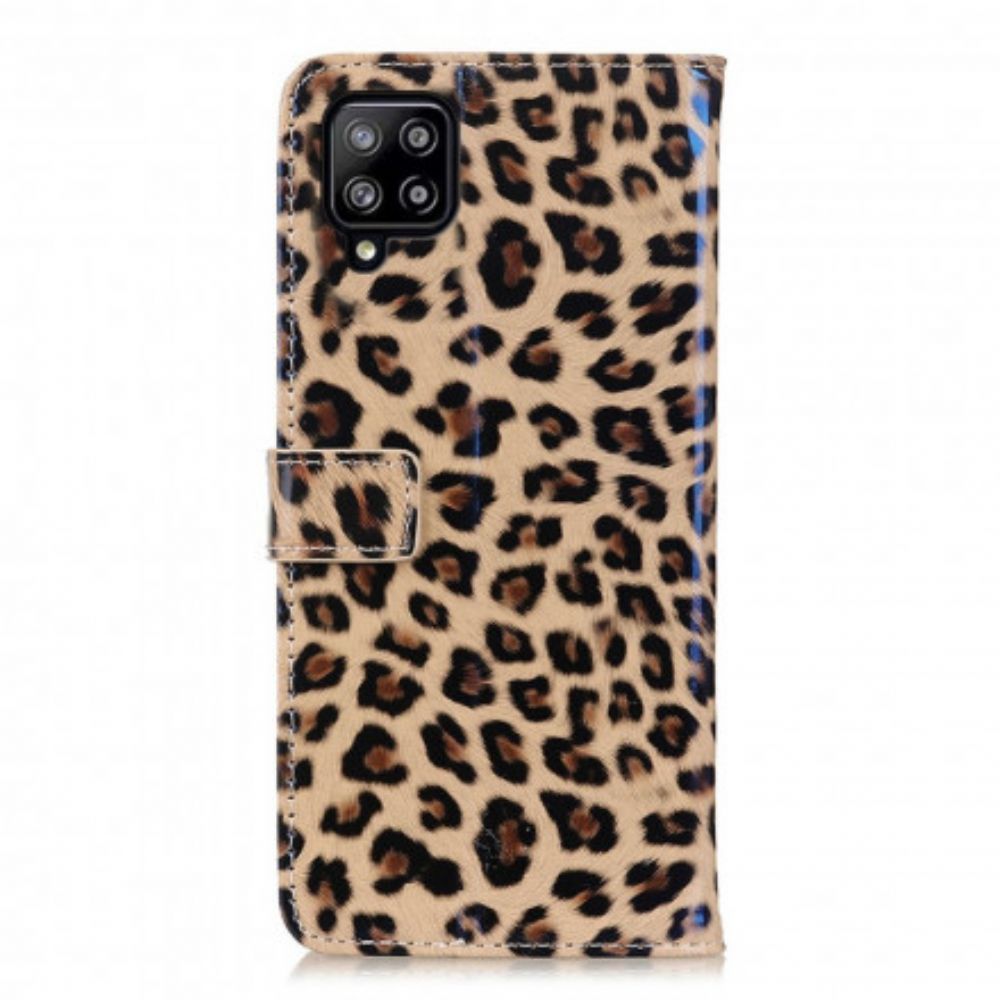 Flip Case Für Samsung Galaxy A22 4G Einzelner Leopard