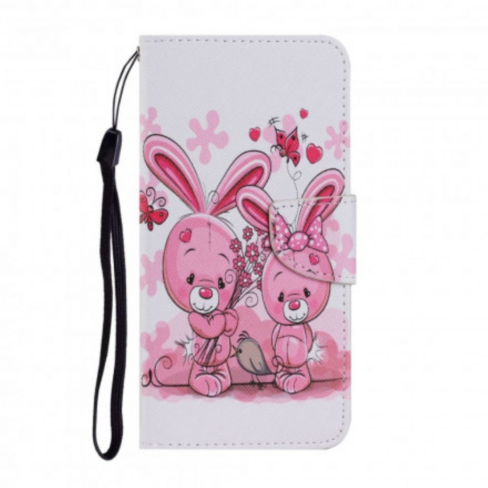 Flip Case Für Samsung Galaxy A22 4G Kaninchen